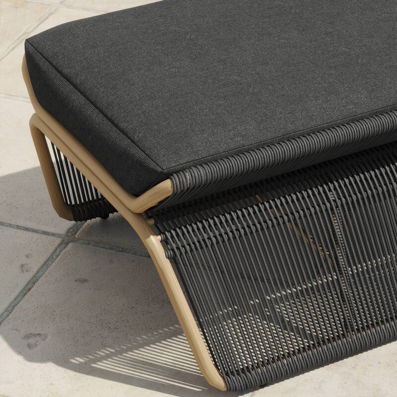 Corvus Corral 2-piece Adjustable Outdoor Wicker Chaise Lounge Set with Sunbrella Cushion