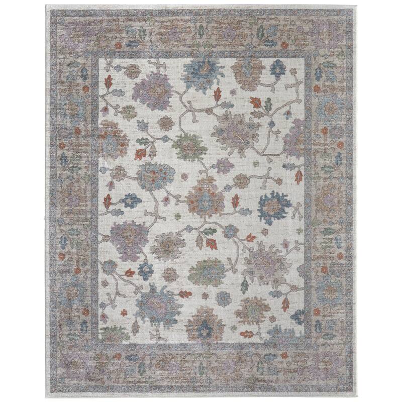 HomeRoots Floral Bohemian Rectangle Area Rug