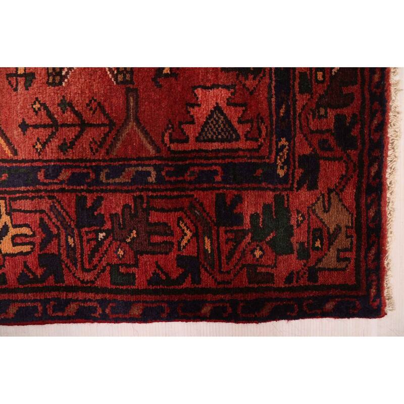 ECARPETGALLERY Hand-knotted Andelz Red Wool Rug - 4'4 x 8'2