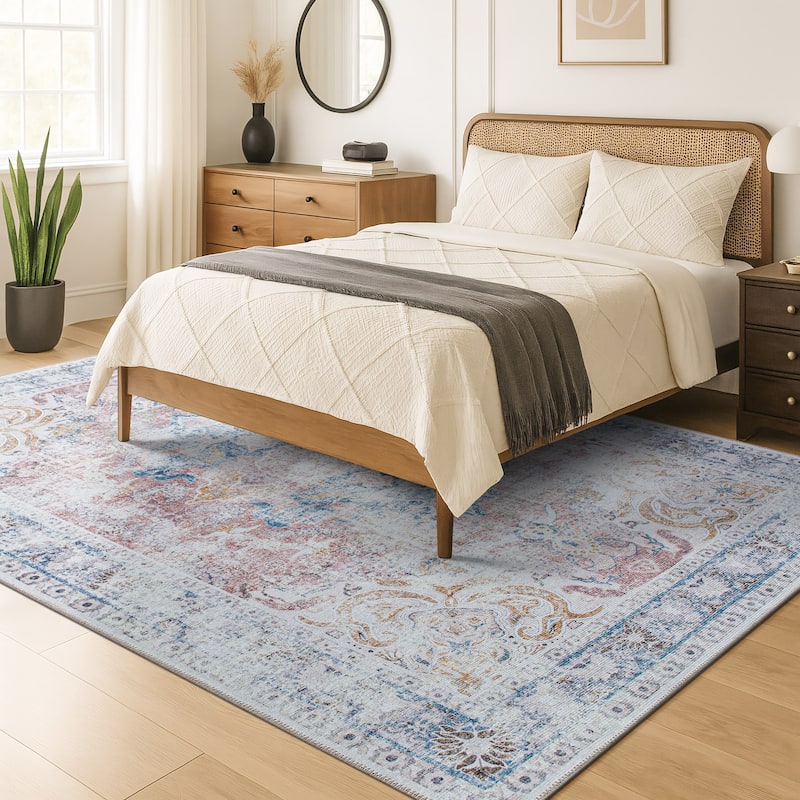 World Rug Gallery Bohemian Oriental Washable Area Rug