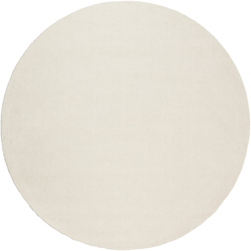 Livabliss Mystique Minimalist Solid Area Rug - 6' x 6' Round - Cream - Round