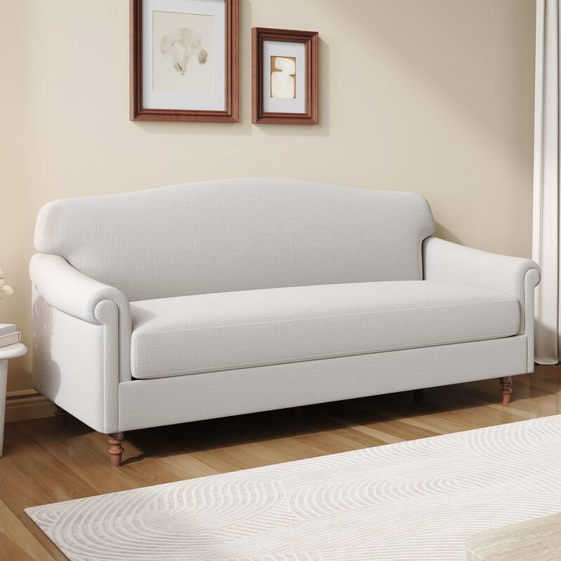 Modern Loveseat Sofa 77.5" 2-seater Couch Upholstered Loveseat with Rolled Arms for Living Room,Reading Corner and Small Spaces