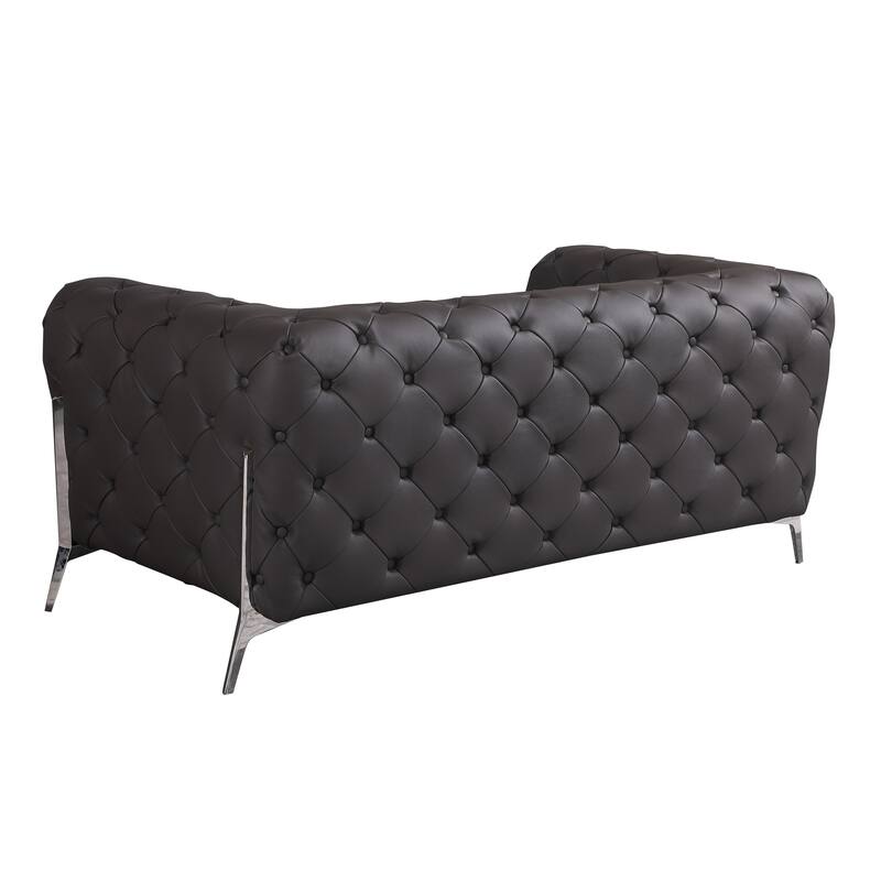 Top Grain 100% Italian Leather Loveseat