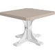 preview thumbnail 23 of 43, Poly Lumber Square Table Dining Height - Birch Woodgrain & White