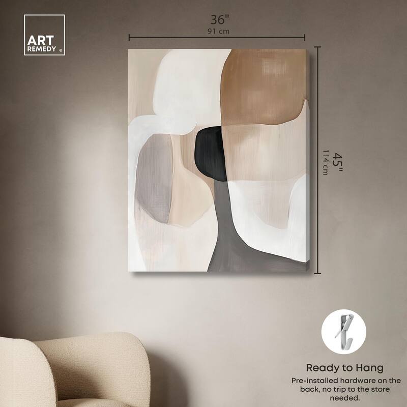 Curvilinear Composition II Canvas by Art Remedy, Gallery Wrapped