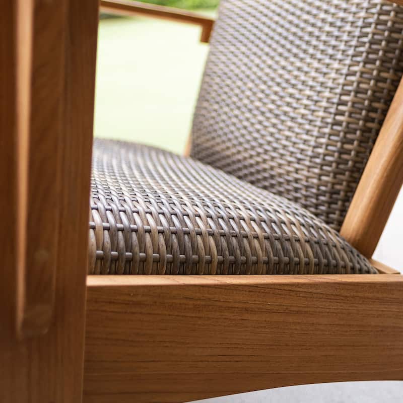 Cambridge Casual Auburn Upholstered Teak Outdoor Rocking Chair