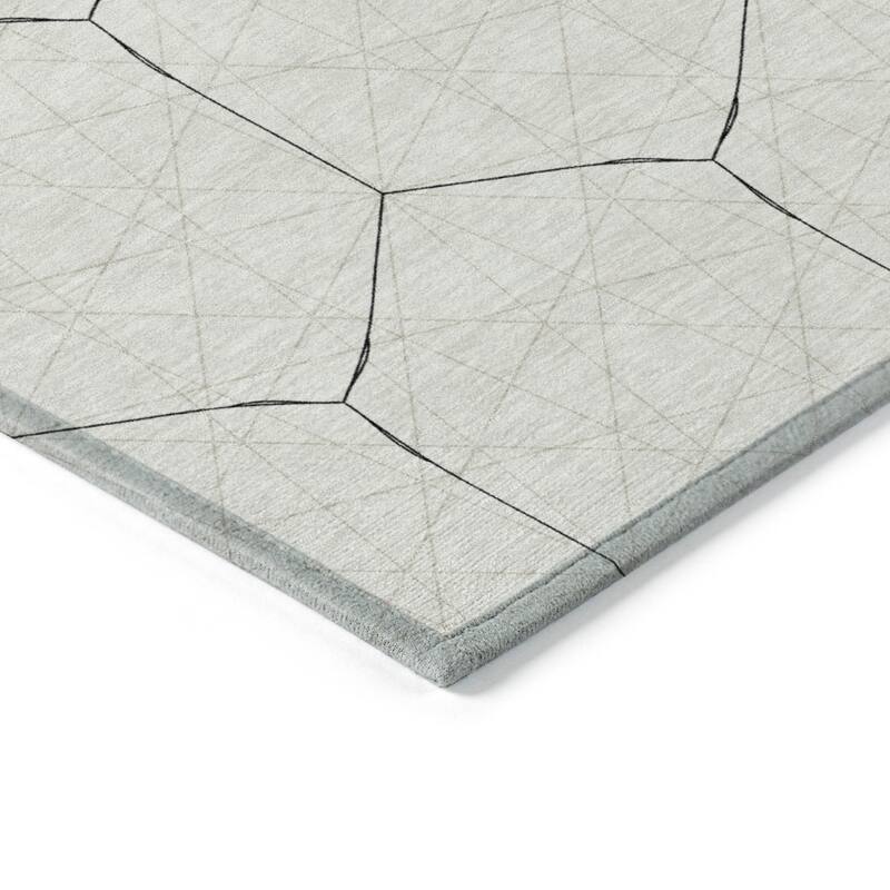 HomeRoots Geometric Transitional Rectangle Outdoor Rug