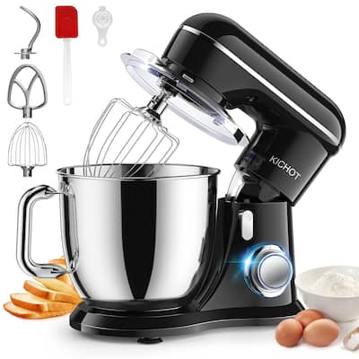 Stand Mixer, 10+P Speed 4.8 Qt. Household Stand Mixers, Tilt-Head Dough Mxier with Dough Hook, Beater