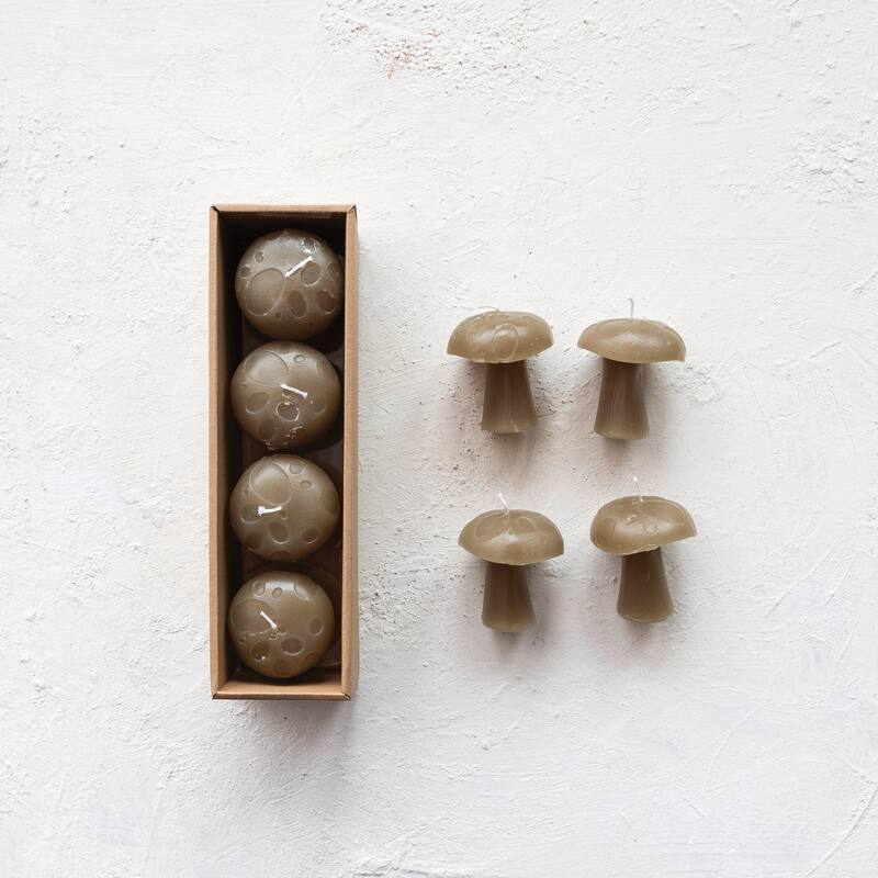 Unscented Mushroom Shaped Candles