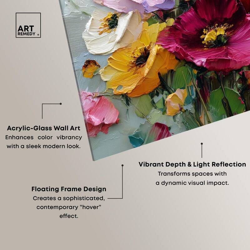 Floral Texture I Acrylic by Art Remedy, Ready to Hang