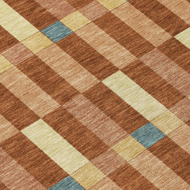 Machine Washable Indoor/ Outdoor Modern Chanute Chantille Rug