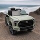 preview thumbnail 2 of 1, Toyota Tundra 12V Electric Pickup Truck for Kids with Remote Control, Bluetooth, LED Lights, and USB Port Olive
