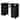 Fan Manicure Table with Double Cabinet,Black