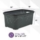 preview thumbnail 14 of 30, Superio Large Wicker Laundry Basket with Cutout Carry Handles - Capacity: 50l
