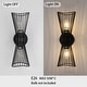 preview thumbnail 28 of 30, 2-Light Black/Gold Wall Sconces 16 Inch Modern Wall Sconce - N/A