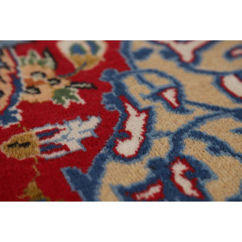 Hand Knotted Oriental 100% Wool Carpet Traditional Floral Beige & Ivories Najafabad Area Rug - 16' 1'' X 9' 11''