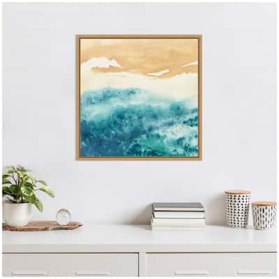 Kate and Laurel Sylvie On Warm Sand Framed Canvas by Janet Meinke-Lau
