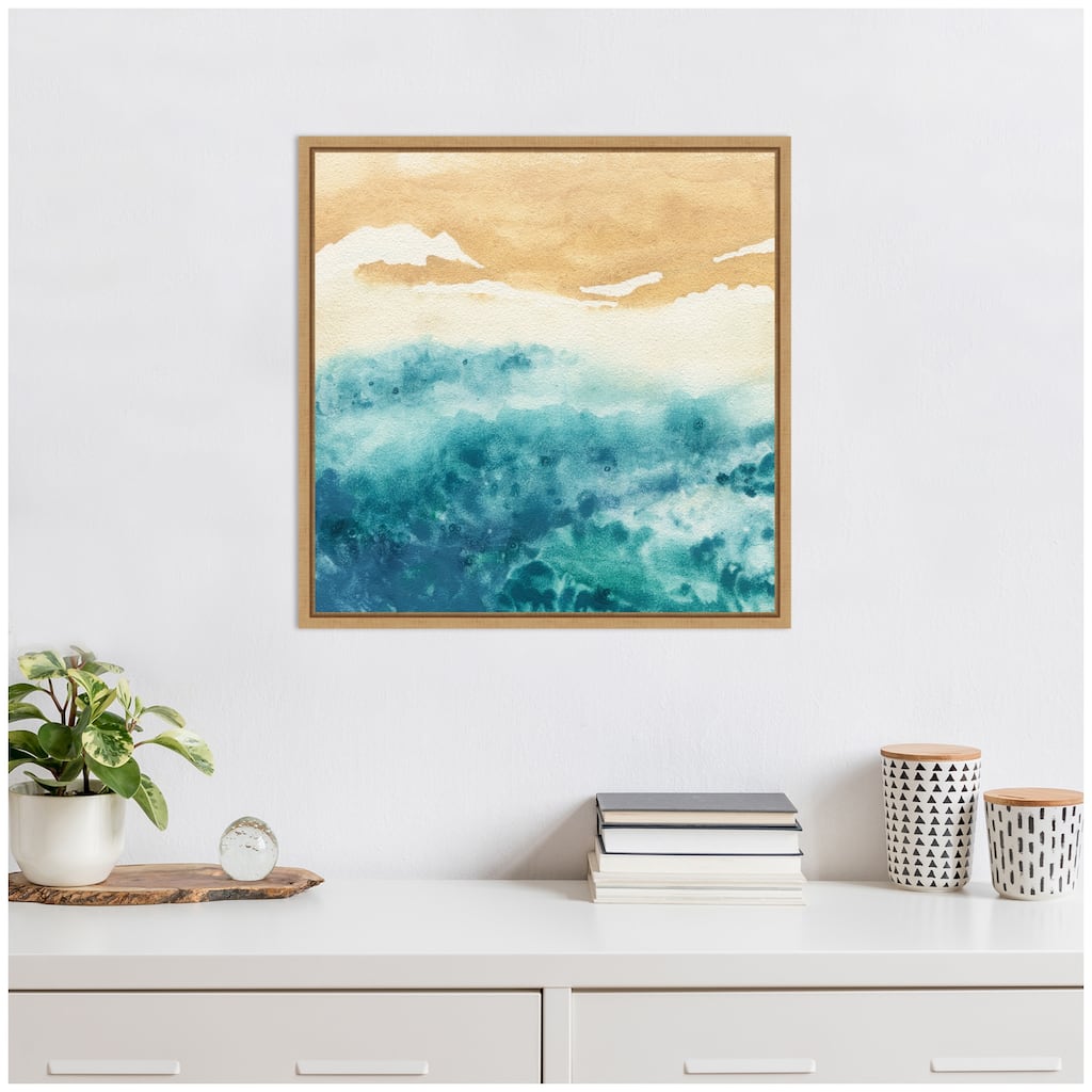 Kate and Laurel Sylvie On Warm Sand Framed Canvas by Janet Meinke-Lau