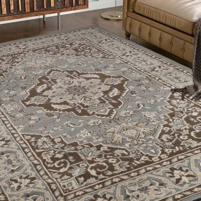 Superior Traditional Oriental Floral Medallion Indoor Area Rug