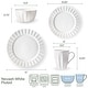 preview thumbnail 5 of 4, Fitz and Floyd Fluted 16-Piece Dinnerware Set, Service for 4