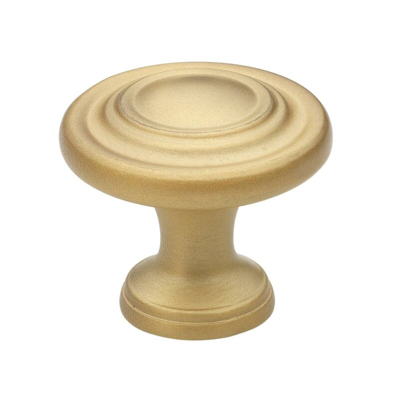 GlideRite 5-Pack 1-1/4 in. Satin Gold Round Ring Cabinet Knobs - Satin Gold
