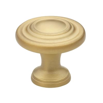 GlideRite 5-Pack 1-1/4 in. Satin Gold Round Ring Cabinet Knobs - Satin Gold