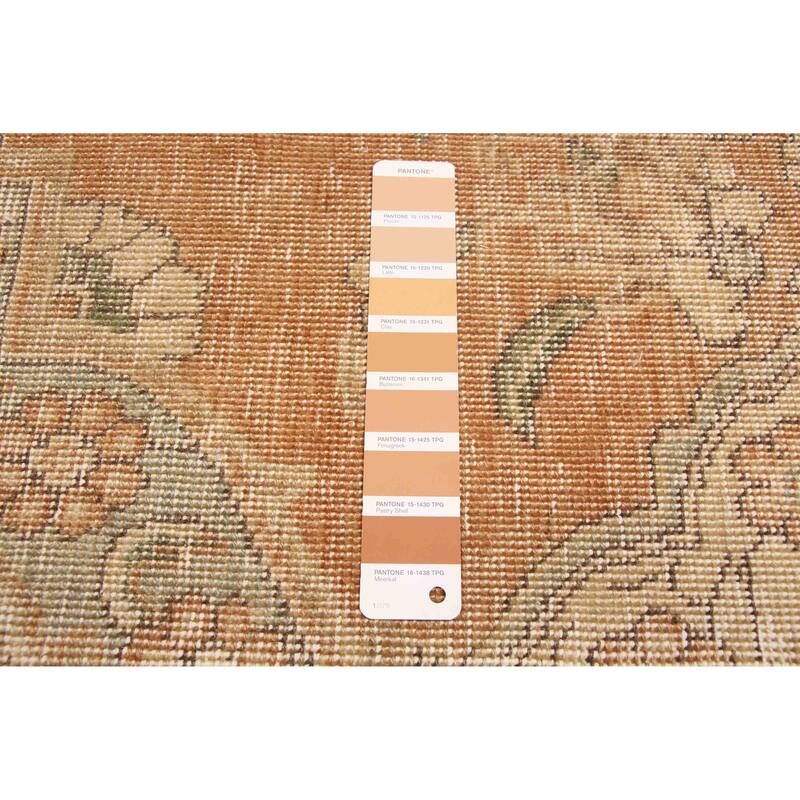 ECARPETGALLERY Hand-knotted Antalya Vintage Brown Wool Rug - 9'10 x 12'9