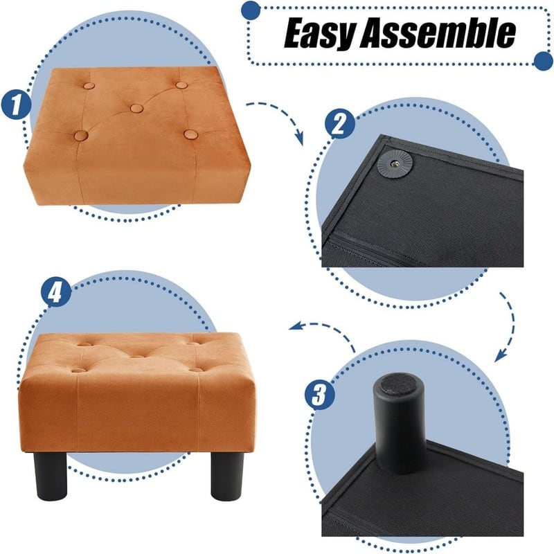 Stable Footrest Ottoman for Living Room