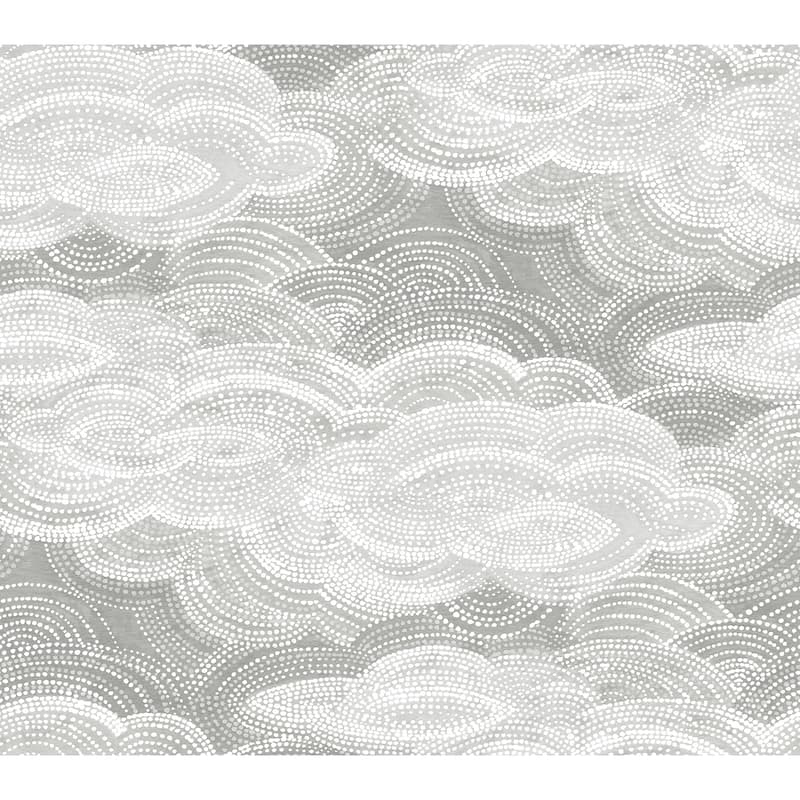 A-Street Prints Vision Grey Stipple Clouds Wallpaper