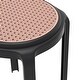 preview thumbnail 48 of 48, Tresse All-Weather Round Stackable Dining Stool with Wicker-Style Seat for Indoor, Outdoor, Patio, and Kitchen - Fully Assembled