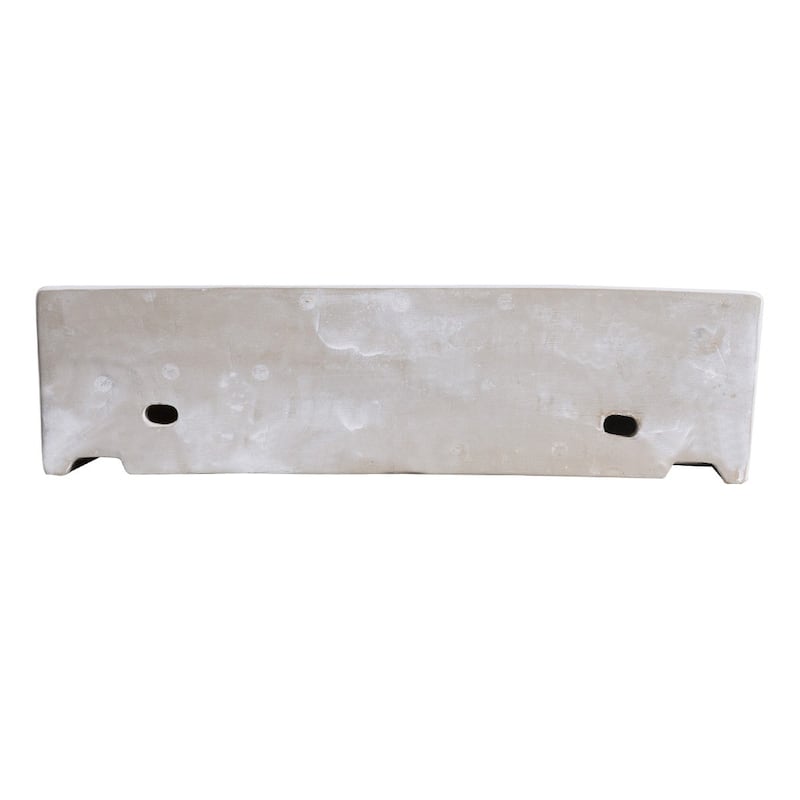 Laura White Ceramic Wall Mount Vessel Sink with a Single Faucet Hole on Left Side