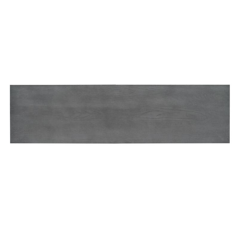 Circular Groove Design Sideboard Gray Storage Cabinet Console Tables