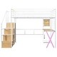 preview thumbnail 15 of 16, Full Metal Loft Bed with Workstation, Wardrobe & LED