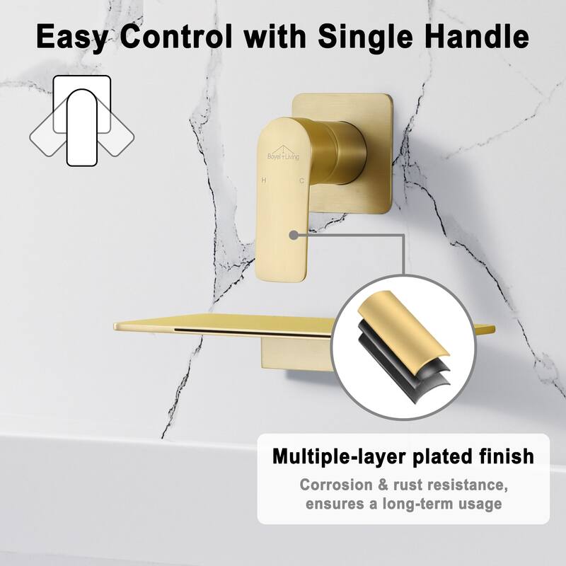 CASAINC Single Handle Wall Mounted Faucet