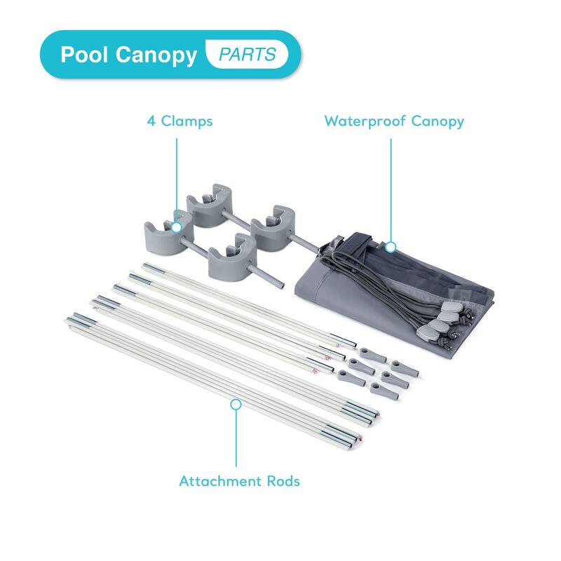 Intex 28054E Protective Canopy for 9 Foot or Smaller Rectangular Swimming Pools - 8.28