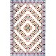 preview thumbnail 1 of 1, 32in x 48in Trumpet Flower Accent Mosaic Wall Mural 96 Ceramic Tiles