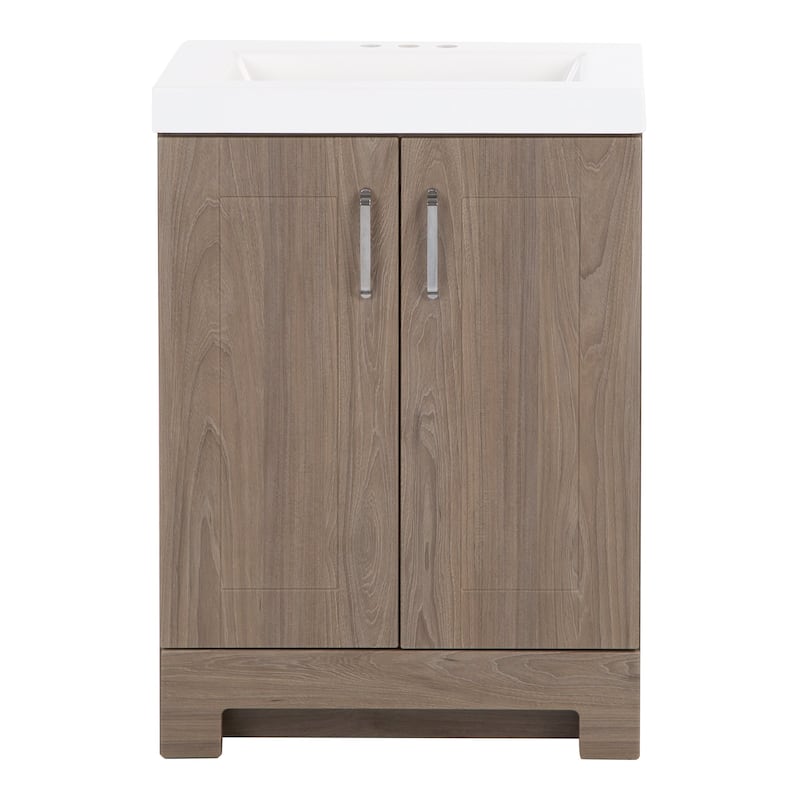 Callen 24" 2-Door Bathroom Vanity With White Sink Top