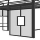 preview thumbnail 9 of 11, Twin Metal Loft Bed Frame with Storage Staircase and Iron Mesh