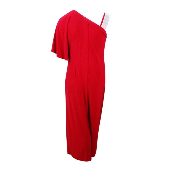 r&m richards rhinestone strap overlay jumpsuit