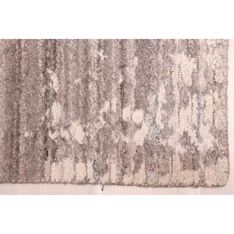 ECARPETGALLERY Hand Loomed Elysian Dark Grey Viscose, Wool Rug - 10'0 x 13'9