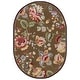 preview thumbnail 151 of 156, SAFAVIEH Handmade Chelsea Nataly French Country Floral Wool Rug 4'6" x 6'6" Oval - Brown - Oval