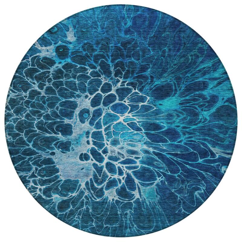 HomeRoots Abstract Transitional Rectangle Outdoor Rug