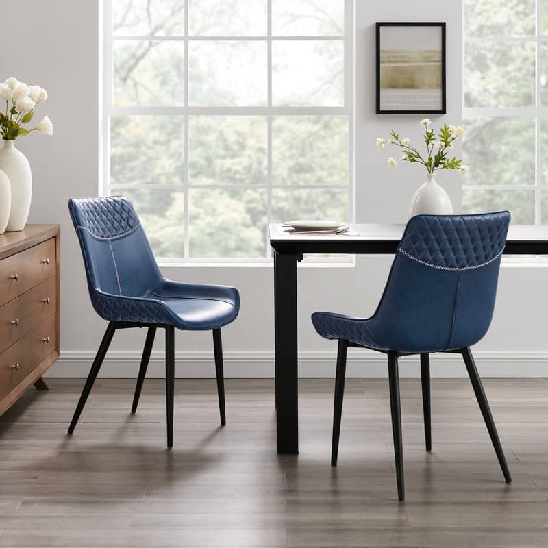 Linon Cary Blue Dining Chairs (Set of 2)