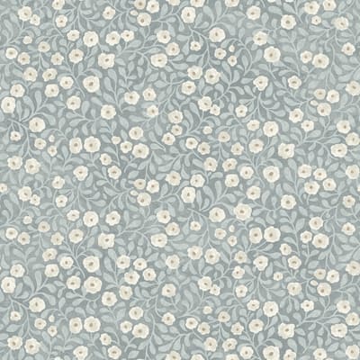 Chesapeake Poppy Trail Light Blue Floral Wallpaper