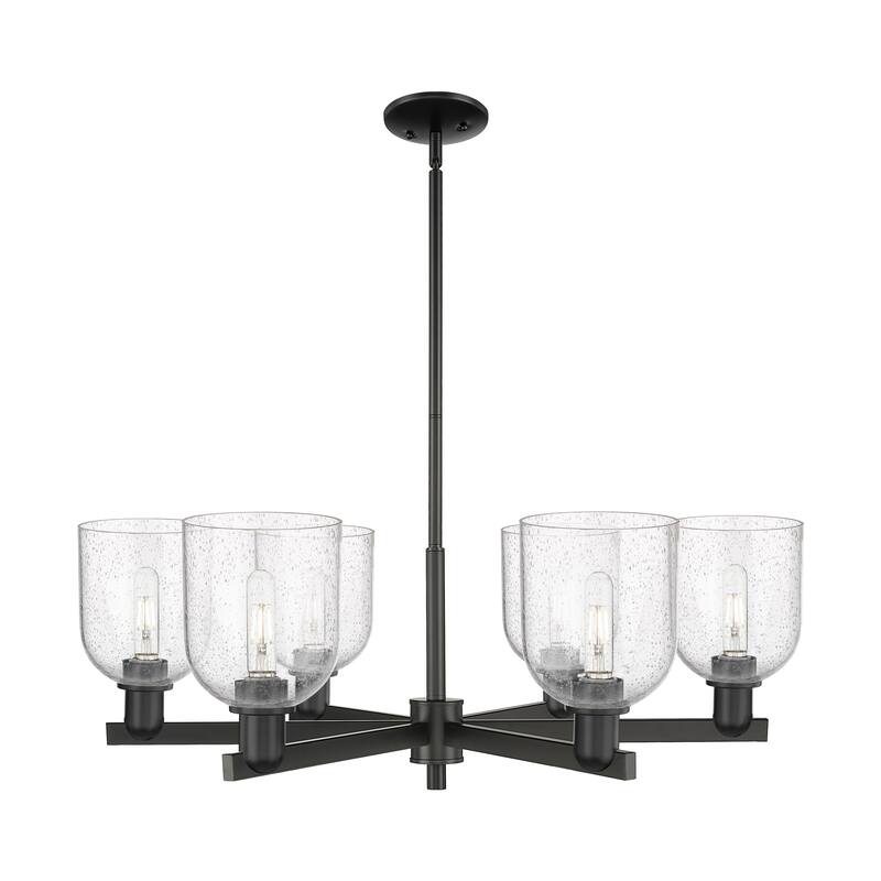 Innovations Lighting Endless Possibilities Arcadia - Bella - 6 Light 35" Stem Hung Chandelier - Seedy/Matte Black