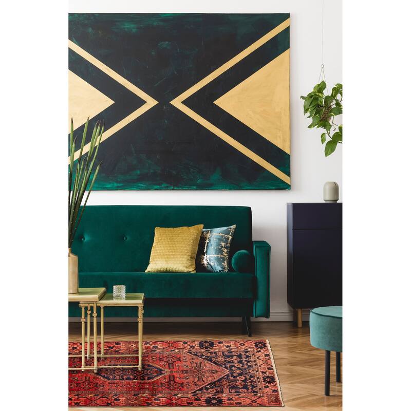 ECARPETGALLERY Hand-knotted Andelz Red Wool Rug - 3'10 x 6'2