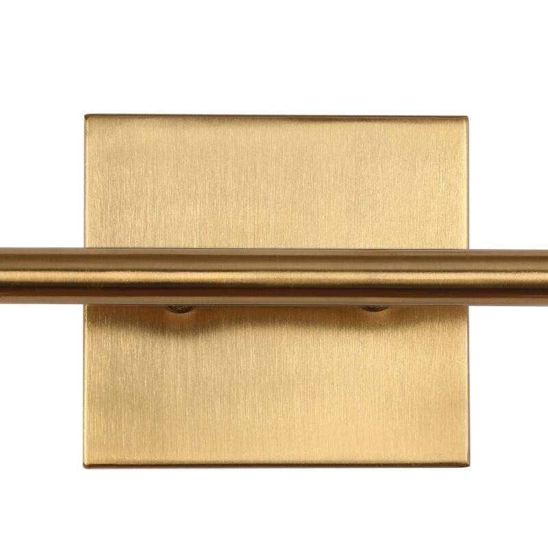 Blobfish Modern Gold 2-Light Textured Glass Wall Sconce Bathroom Vanity Light - L 13.8" x W 6.7" x H 11.2"
