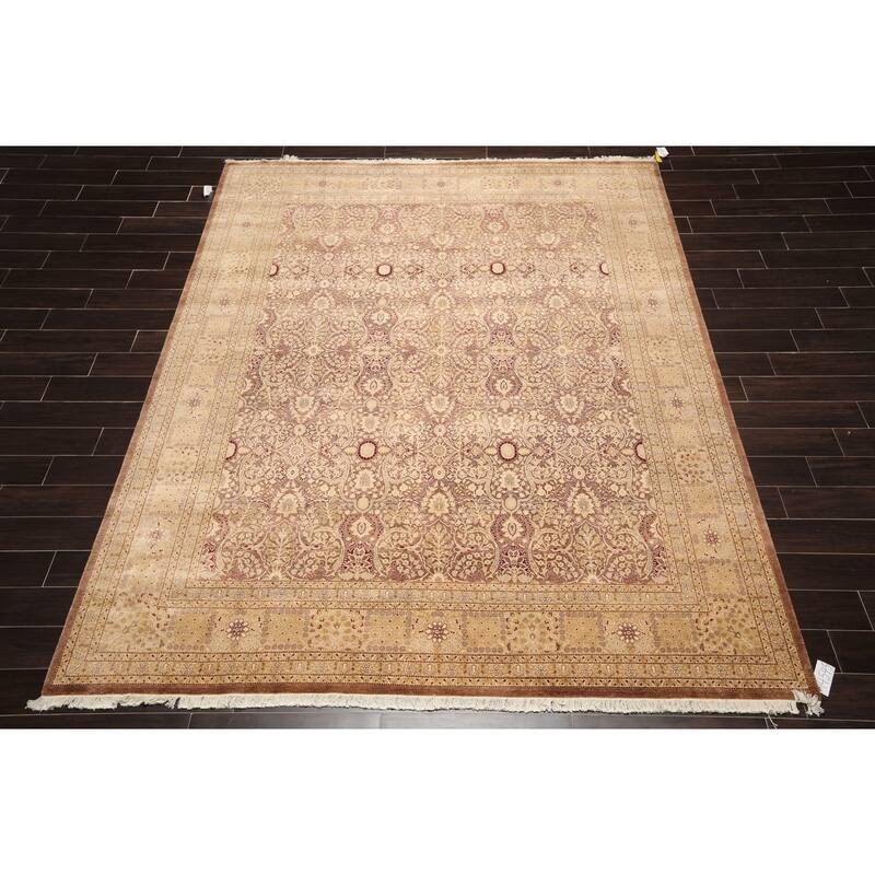 Hand Knotted Brown,Tan Persian Wool Oriental Area Rug (8x10) - 8' 1'' x 10' 2''