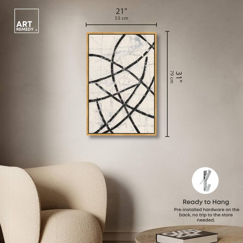 Intersecting Lines I Canvas by Art Remedy