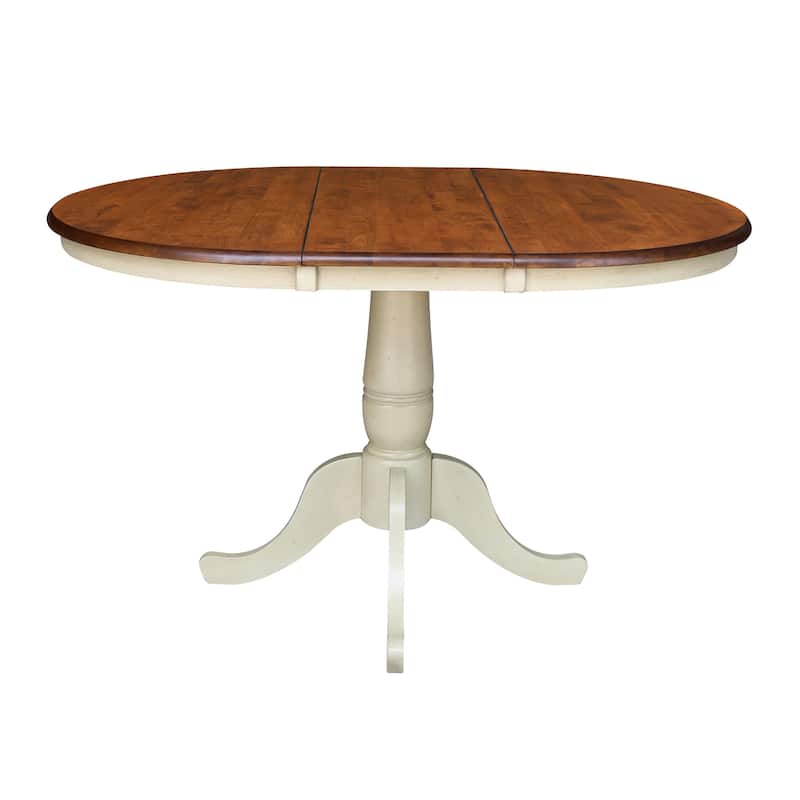 The Gray Barn Jalisco 36-inch Round Top Pedestal Table with 12-inch Leaf